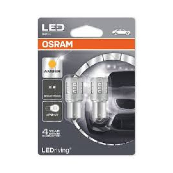 OSRAM automašīnu spuldzes LED 12V P21W Amber, 2 gab.