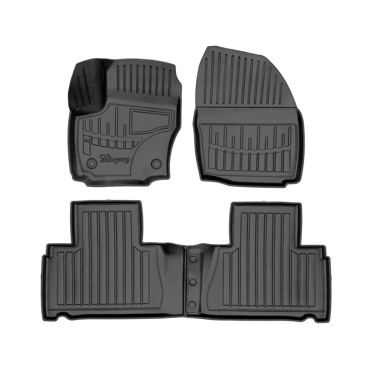 Gumijas paklājiņi Ford S-Max 2011-2014g. (round clips)