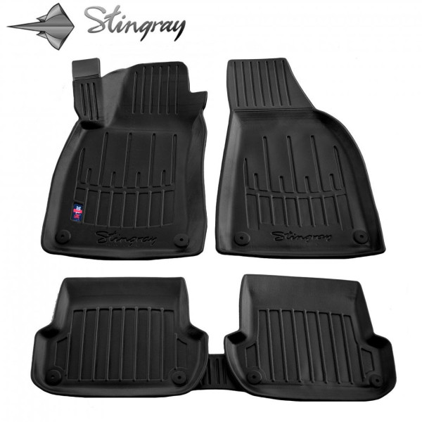 Gumijas 3D paklājiņi AUDI A4 B6 2001-2004g., 5gab. / melna / 5030015 / ar paaugstinātām malām