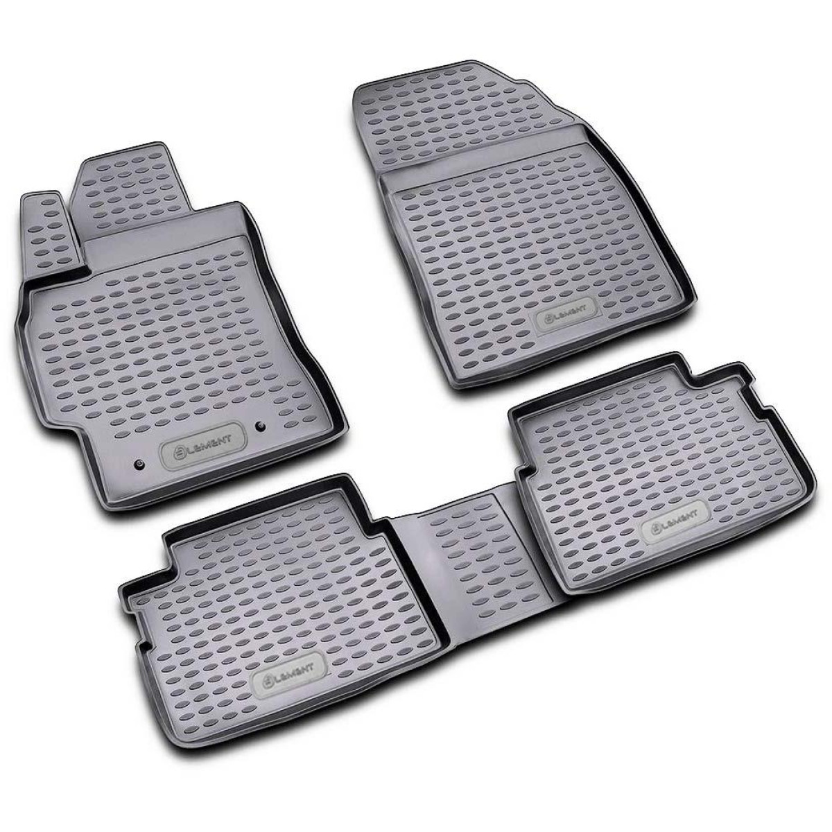 Gumijas 3D paklājiņi TOYOTA Auris 2006-2012g. / 4gab. / pelēks / ar paaugstinātām malām