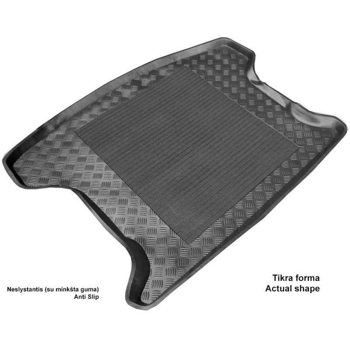 Plastmasas bagāžnieka paklājiņš Nissan Qashqai 7 vietu 2007-2013g./ 35028 Plastmasas bagāžnieka paklājiņš Nissan Qashqai 7 vietu 2007-2013g./ 35028