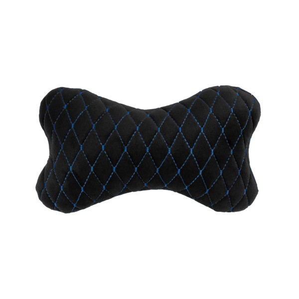 EVAtech Auto Kakla Spilvens 27x16 cm - melna / zils šuvums