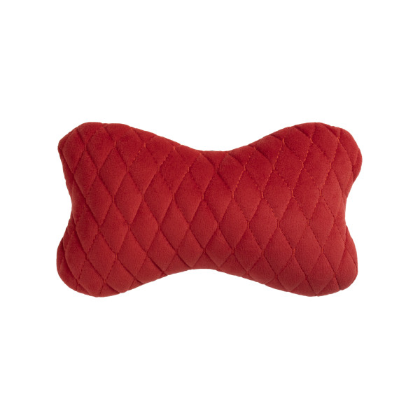 EVAtech Auto Kakla Spilvens 27x16 cm - sarkans / sarkans šuvums
