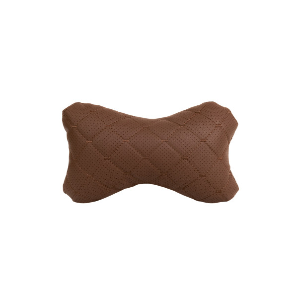 EVAtech ECO Auto Kakla Spilvens 27x16 cm - brūns / brūnas šuvums