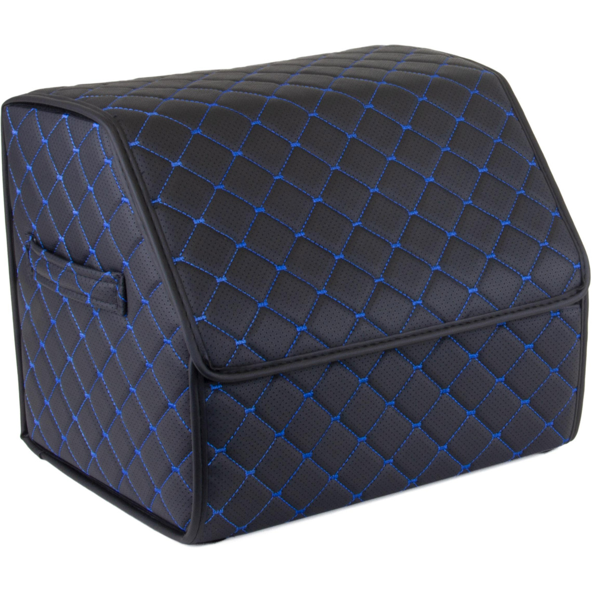 EVAtech Bagāžas nodalījuma organizators ECO S 30x30x35 cm - melna / melnas malas / zils šuvums / sarkans iekšpuse