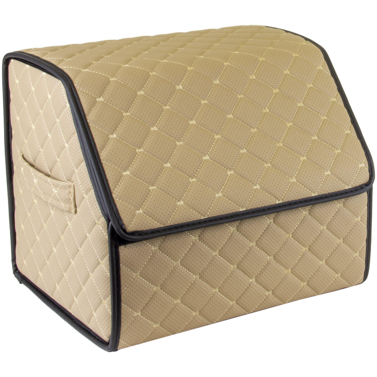 EVAtech Bagāžas nodalījuma organizators ECO S 30x30x35 cm - smilšu / melnas malas / smilšu šuvums / melns iekšpuse