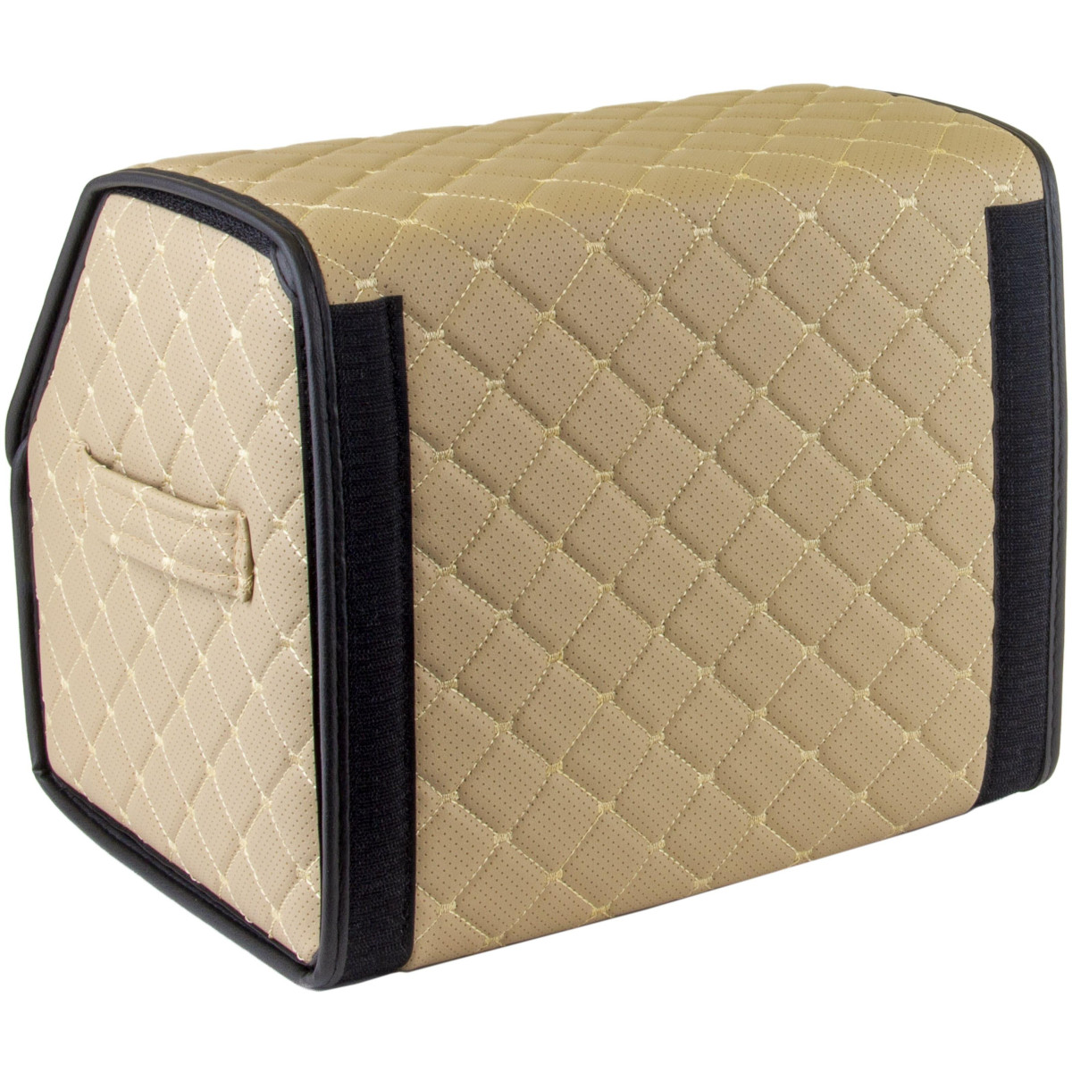 EVAtech Bagāžas nodalījuma organizators ECO S 30x30x35 cm - smilšu / melnas malas / smilšu šuvums / melns iekšpuse