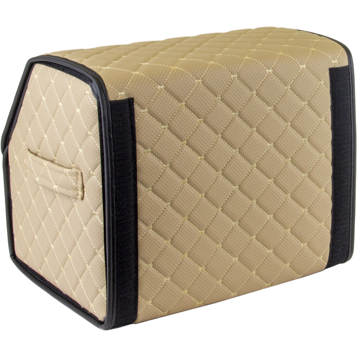 EVAtech Bagāžas nodalījuma organizators ECO S 30x30x35 cm - smilšu / melnas malas / smilšu šuvums / sarkans iekšpuse