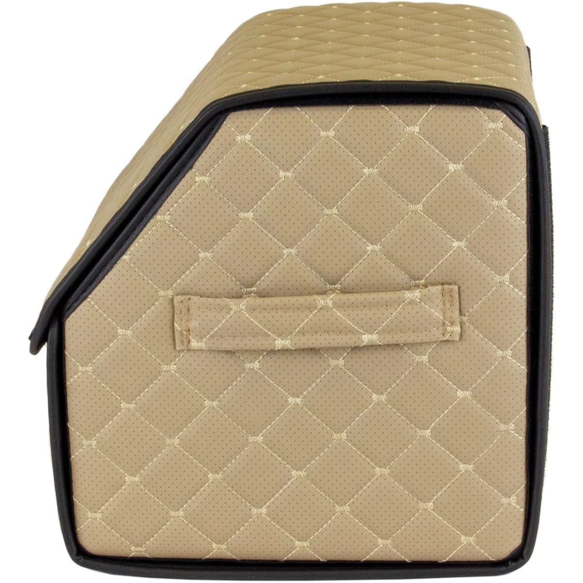 EVAtech Bagāžas nodalījuma organizators ECO S 30x30x35 cm - smilšu / melnas malas / smilšu šuvums / sarkans iekšpuse