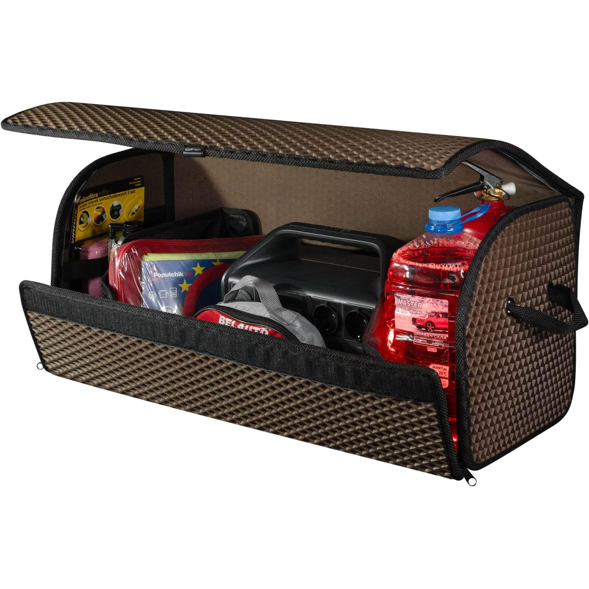 EVAtech Bagāžas nodalījuma organizators PRO L 32x75x30 cm - brūns / melnas malas