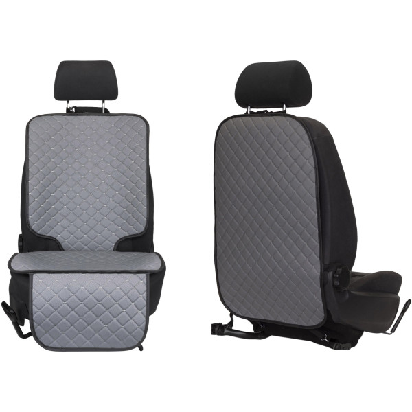 EVAtech ECO Auto Sēdekļa Aizsargu Komplekts - pelēks / melnas malas / pelēkas šuvums