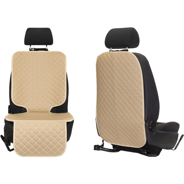 EVAtech ECO Auto Sēdekļa Aizsargu Komplekts - smilšu / smilšu malas / smilšu šuvums