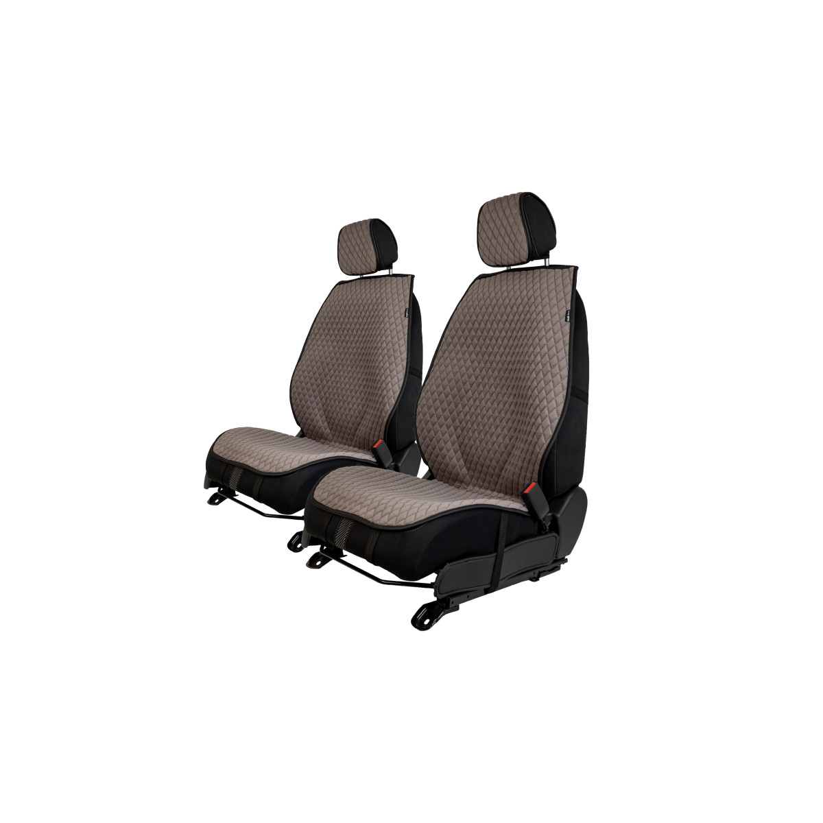 EVAtech PRO sēdekļu pārvalki, 2gab. -  pelēks / melnas malas / pelēkas šuvums