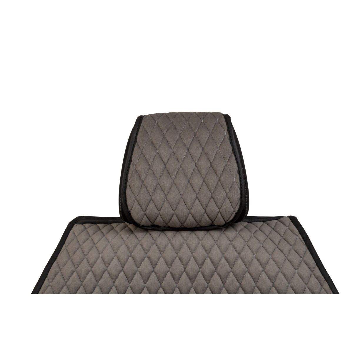 EVAtech PRO sēdekļu pārvalki, 2gab. -  pelēks / melnas malas / pelēkas šuvums