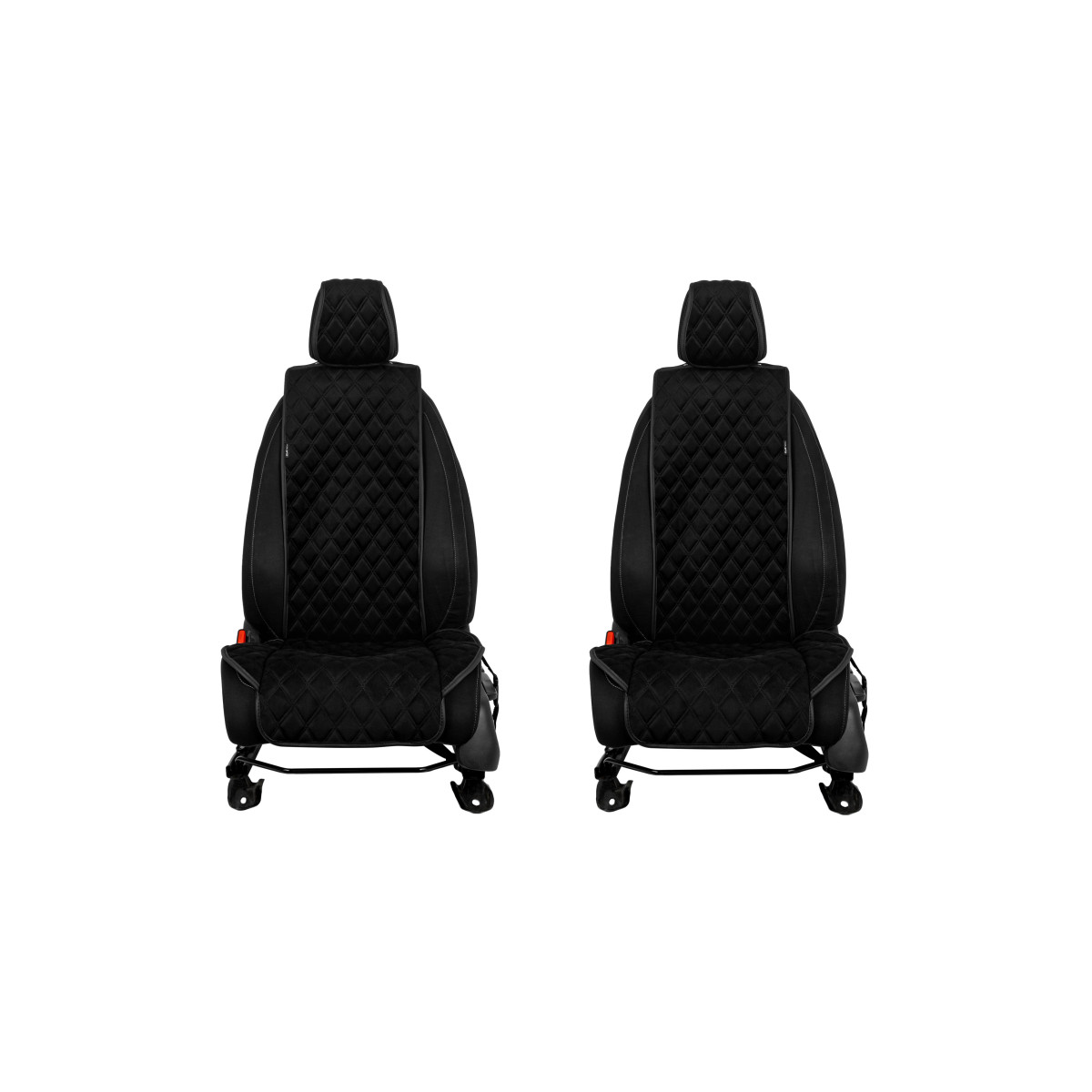 EVAtech Standard sēdekļu pārvalki, 2gab. - melna / melnas malas / melnas šuvums