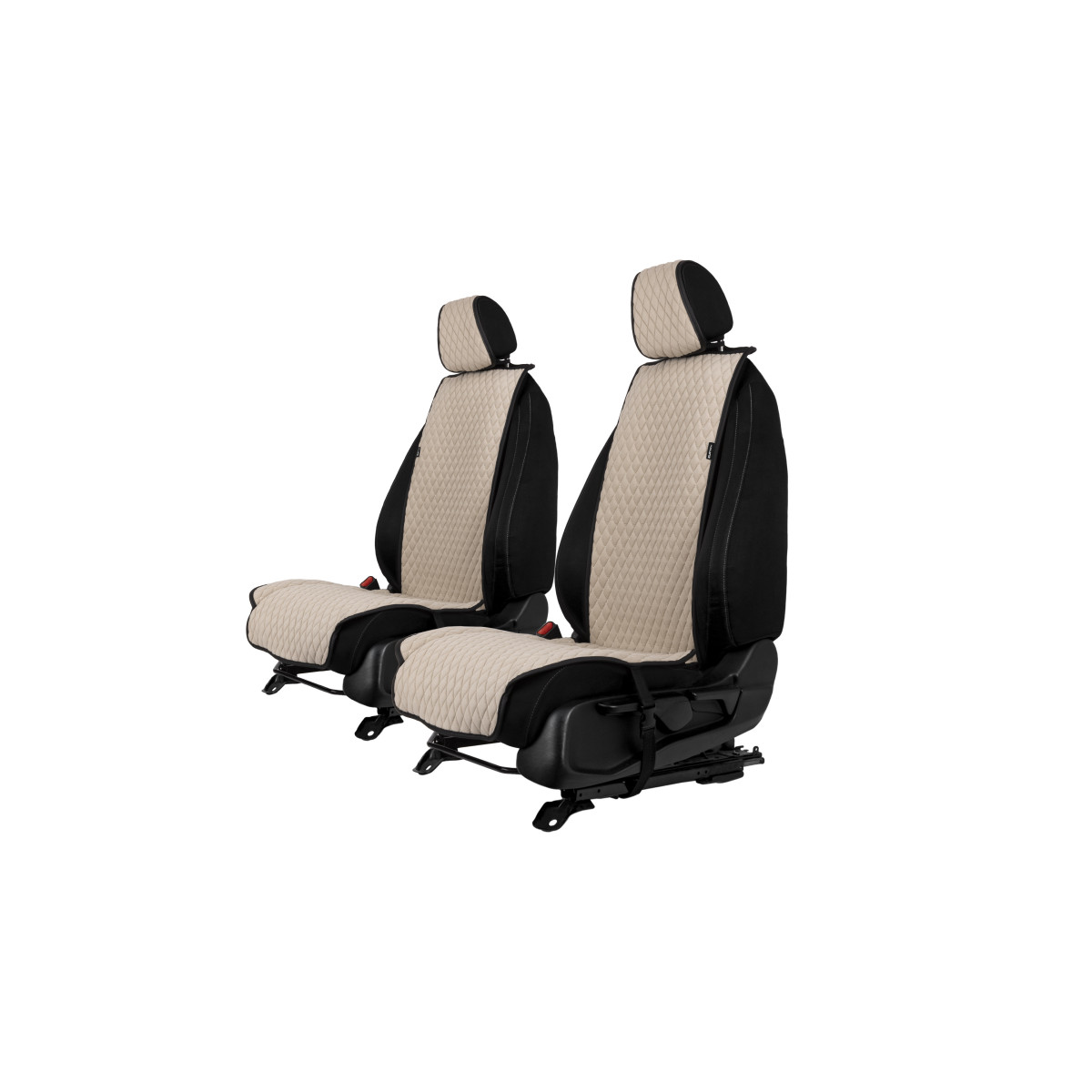 EVAtech Standard sēdekļu pārvalki, 2gab. - smilšu / melnas malas / smilšu šuvums
