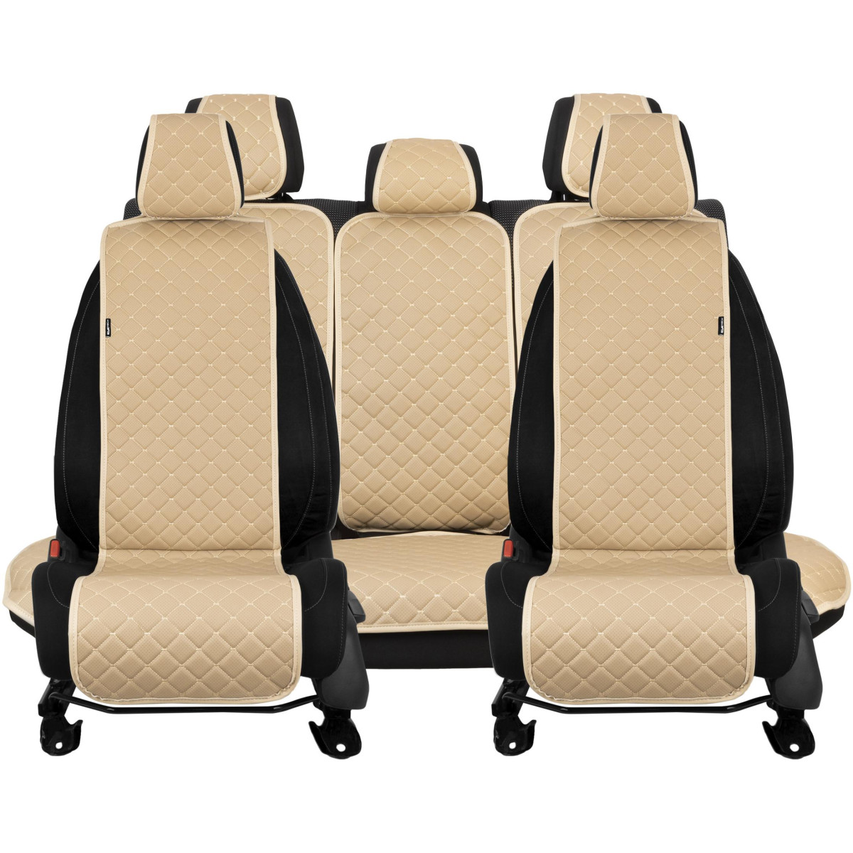 EVAtech ECO Basic sēdekļu pārvalki, 3gab. - smilšu / smilšu malas / smilšu šuvums