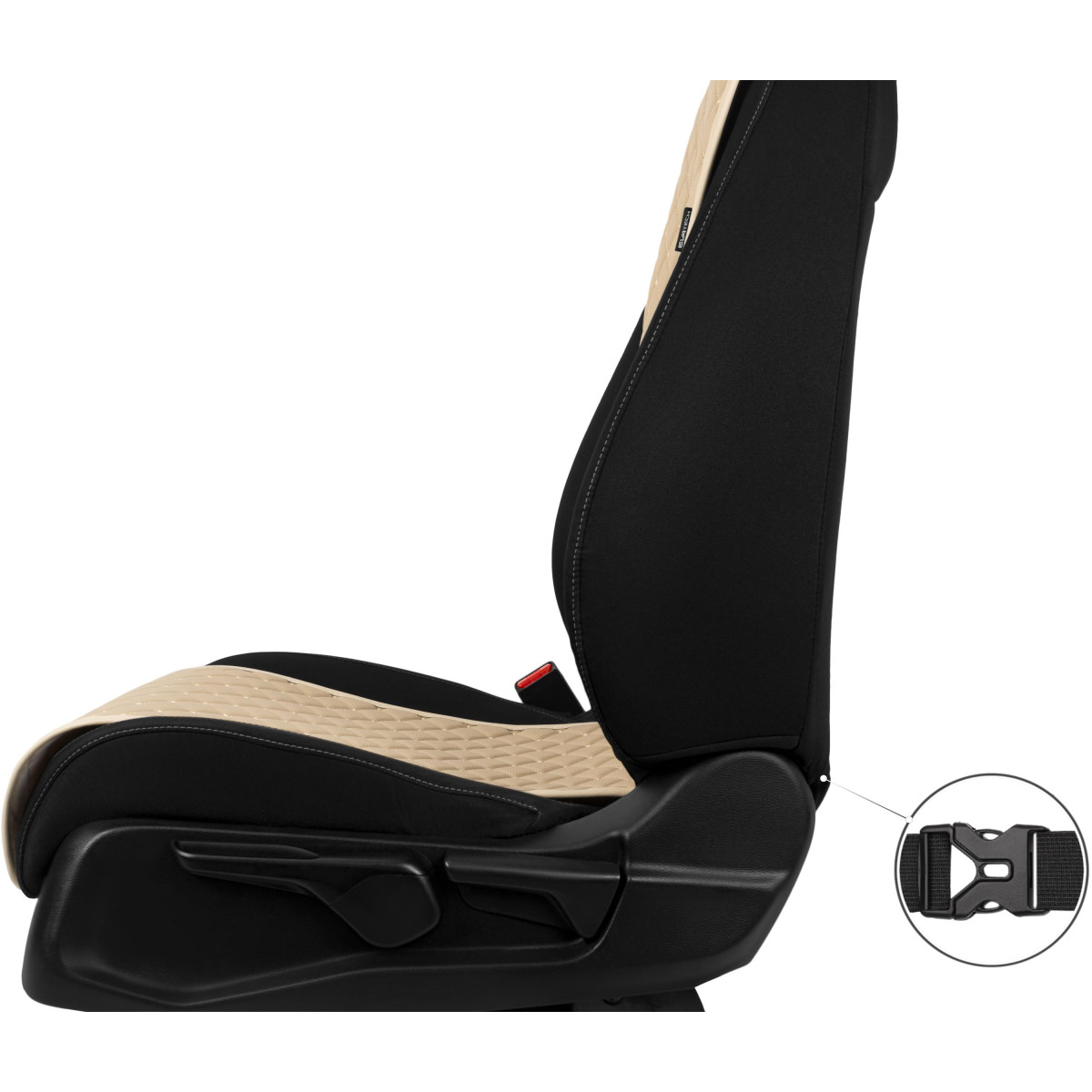 EVAtech ECO Basic sēdekļu pārvalki, 3gab. - smilšu / smilšu malas / smilšu šuvums