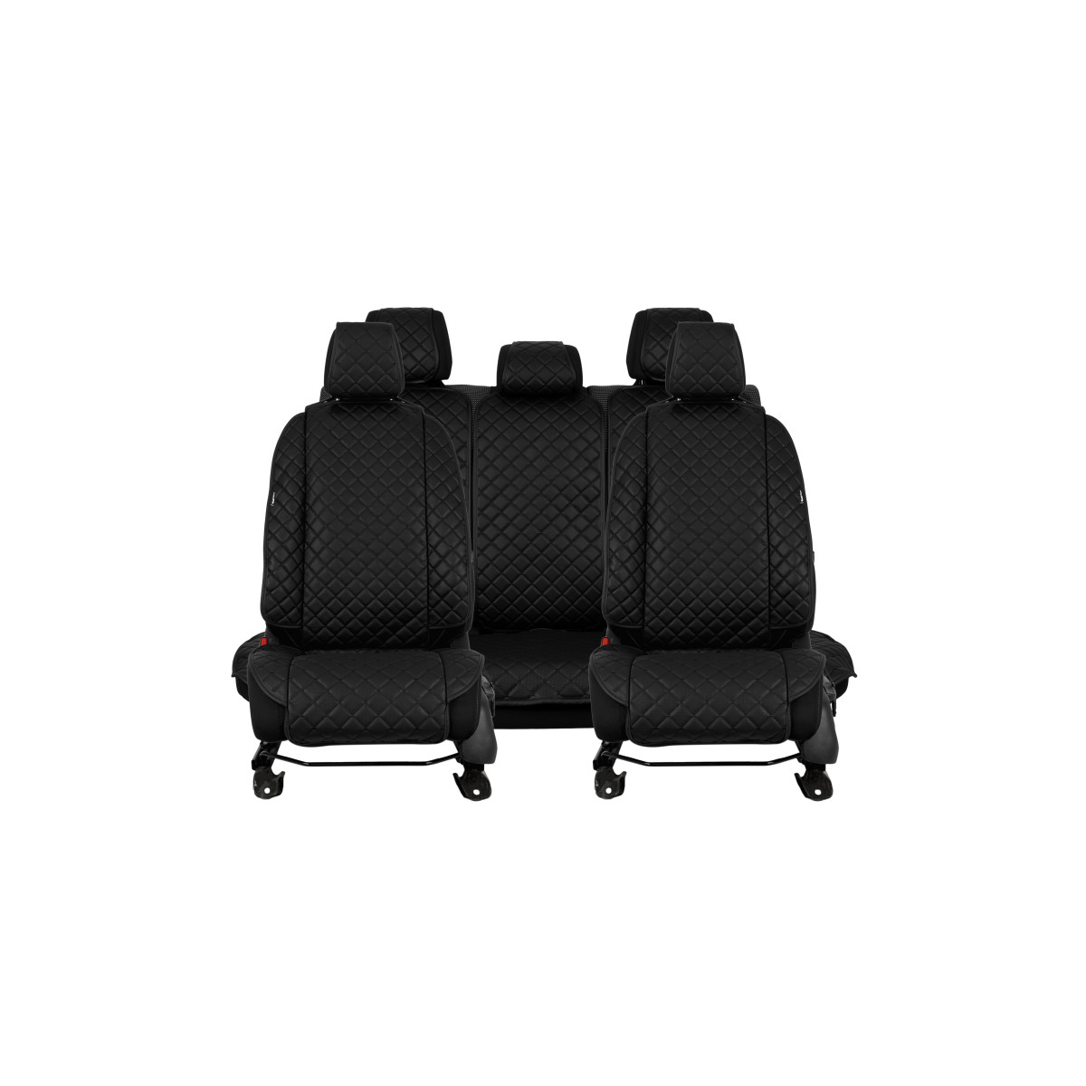 EVAtech ECO Max sēdekļu pārvalki, 3gab. - melna / melnas malas / melnas šuvums