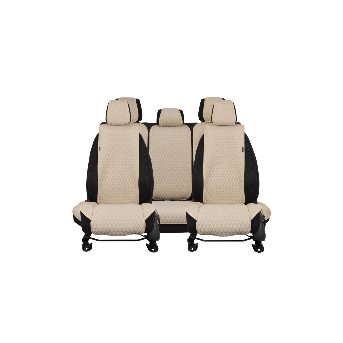 EVAtech Standard sēdekļu pārvalki, 3gab. - smilšu / smilšu malas / smilšu šuvums