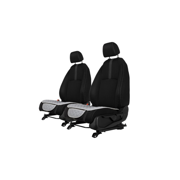 EVAtech ECO sēdekļu spilvenu pārvalki, 2gab. - pelēks / pelēks malas / pelēkas šuvums