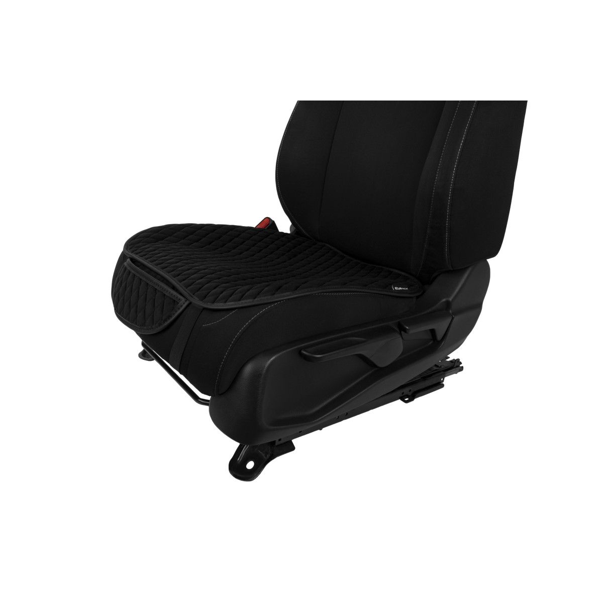 EVAtech sēdekļu spilvenu pārvalki, 3gab. - melna / melnas malas / melnas šuvums