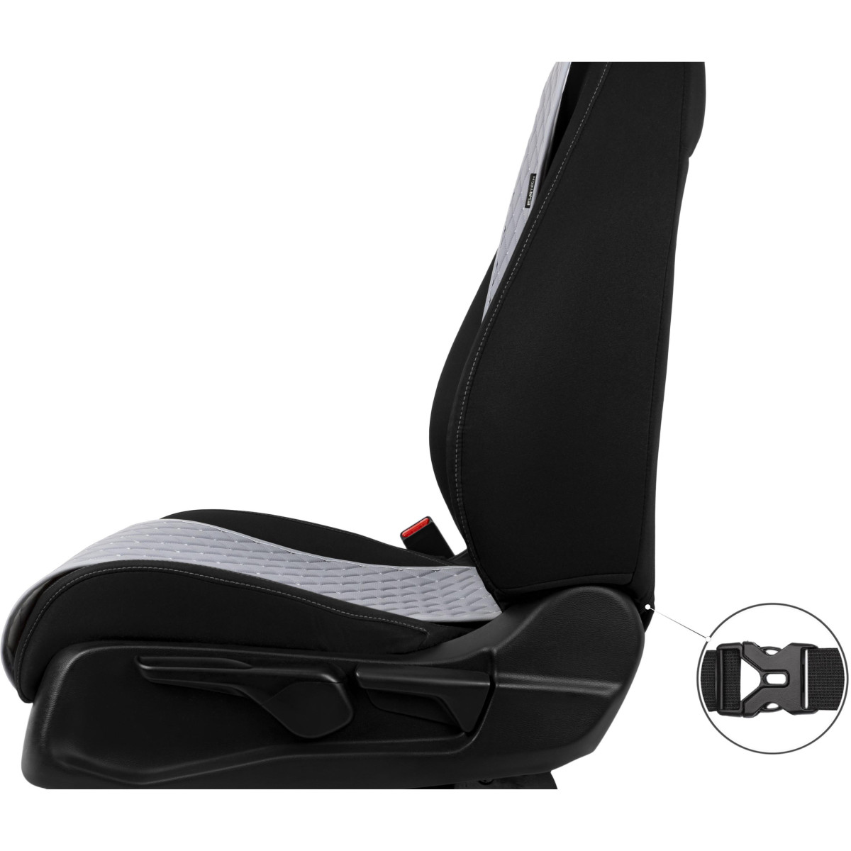 EVAtech ECO Basic sēdekļu pārvalki, 2gab. - pelēks / pelēks malas / pelēkas šuvums EVAtech ECO Basic sēdekļu pārvalki, 2gab. - pelēks / pelēks malas / pelēkas šuvums