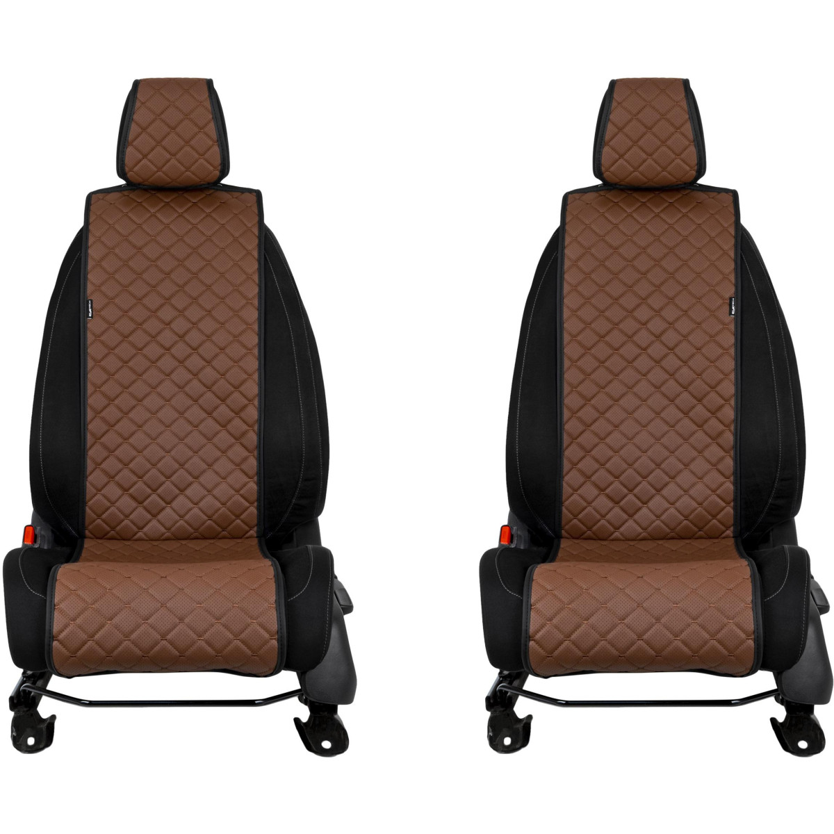 EVAtech ECO Basic sēdekļu pārvalki, 2gab.- brūns / melnas malas / brūnas šuvums EVAtech ECO Basic sēdekļu pārvalki, 2gab.- brūns / melnas malas / brūnas šuvums