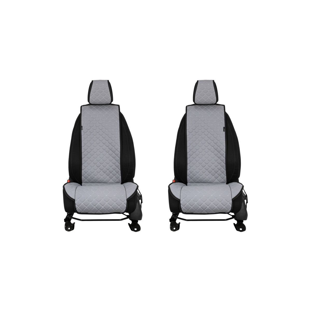 EVAtech ECO Standard sēdekļu pārvalki, 2gab. - pelēks / melnas malas / pelēkas šuvums