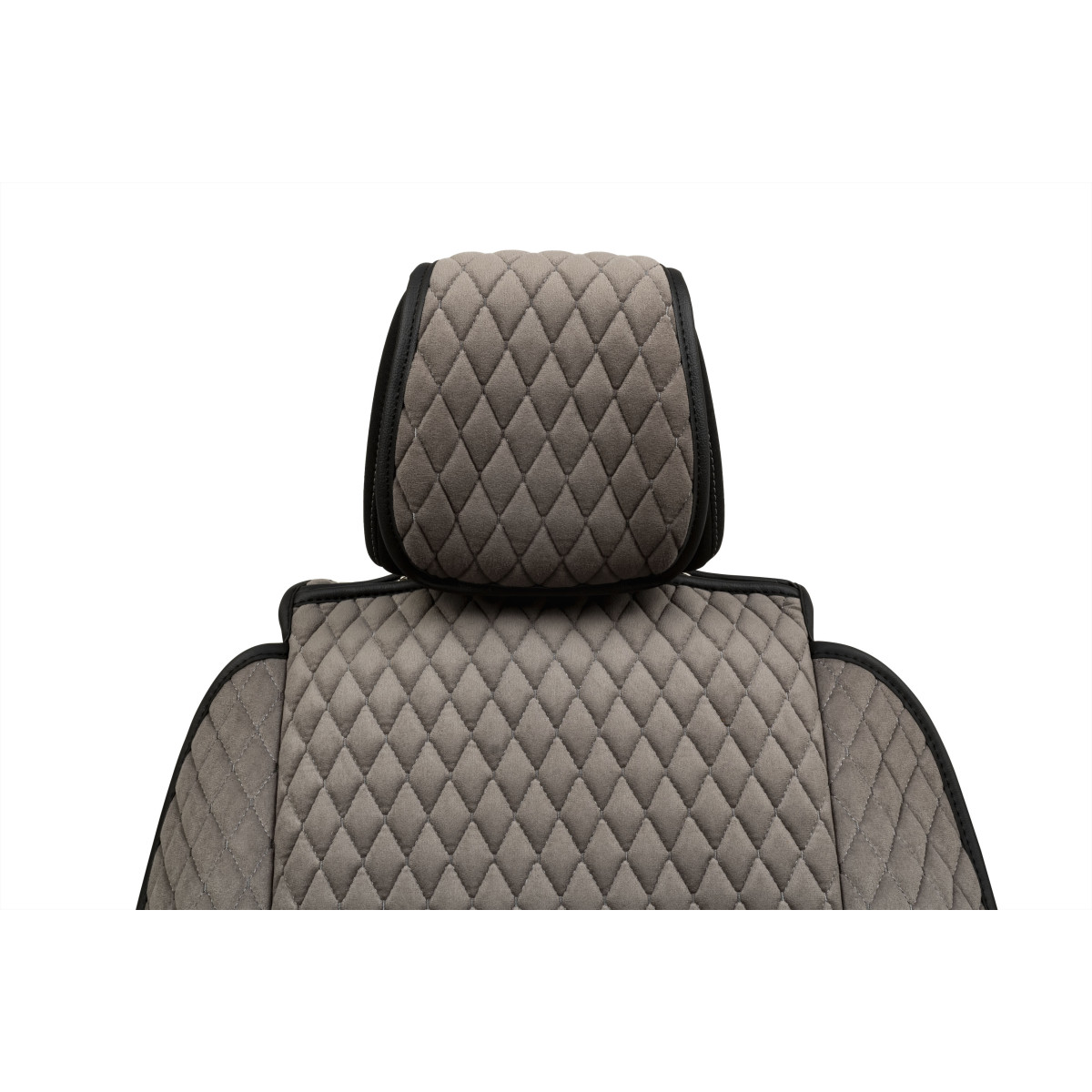 EVAtech Max sēdekļu pārvalki, 2gab. - pelēks / melnas malas / pelēkas šuvums