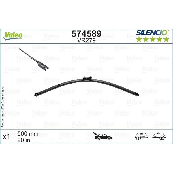 Aizmugures tīrītājs Valeo Silencio Rear VR279, 500 mm