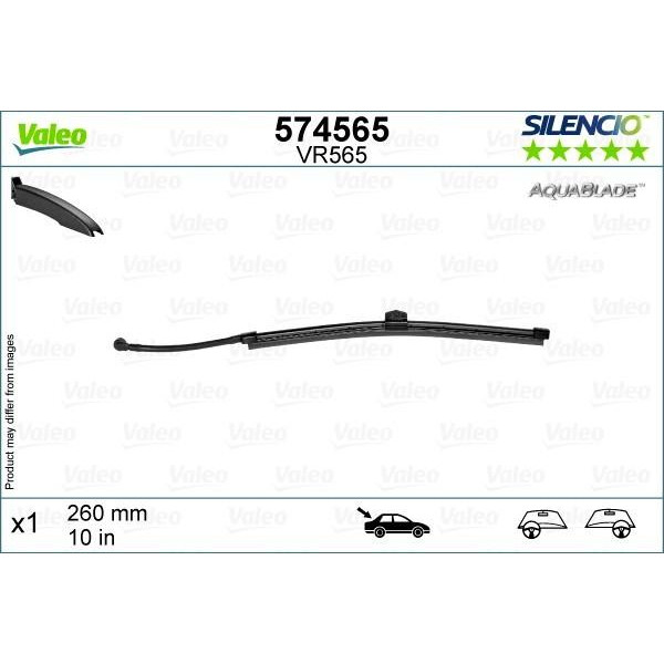 Aizmugures tīrītājs Valeo Silencio Rear VR565, 260 mm