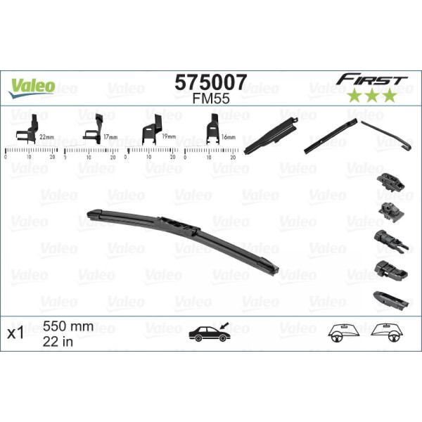 Tīrītājs Valeo First Multiconnection FM55, 550 mm