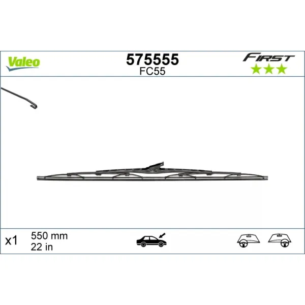 Tīrītājs Valeo First VF55, 550 mm