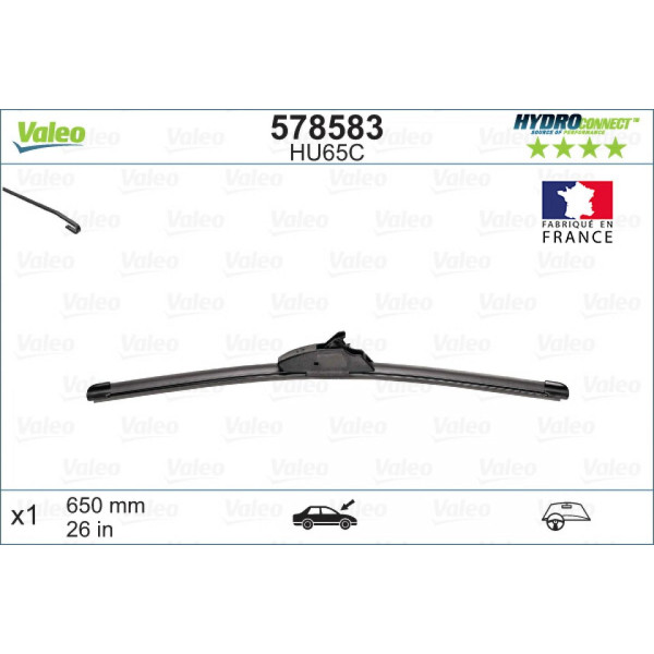 Tīrītājs Valeo HydroConnect HU65C, 650 mm