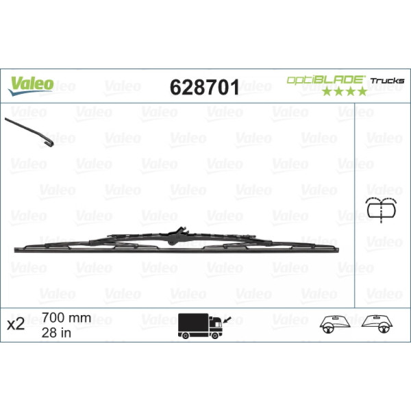 Tīrītājs Valeo Optiblade Trucks, 700 mm