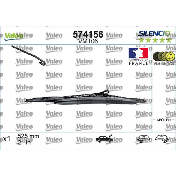 Tīrītājs Valeo Silencio Performance Spoiler VM106, 525 mm