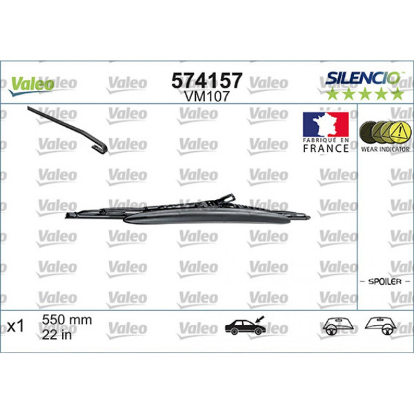 Tīrītājs Valeo Silencio Performance Spoiler VM107, 550 mm