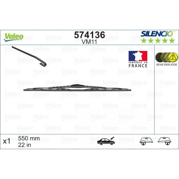 Tīrītājs Valeo Silencio Performance VM11, 550 mm