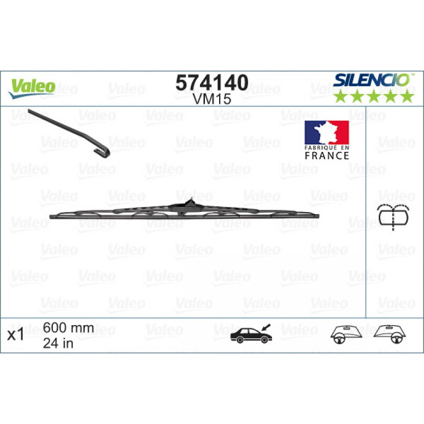Tīrītājs Valeo Silencio Performance VM15, 600 mm