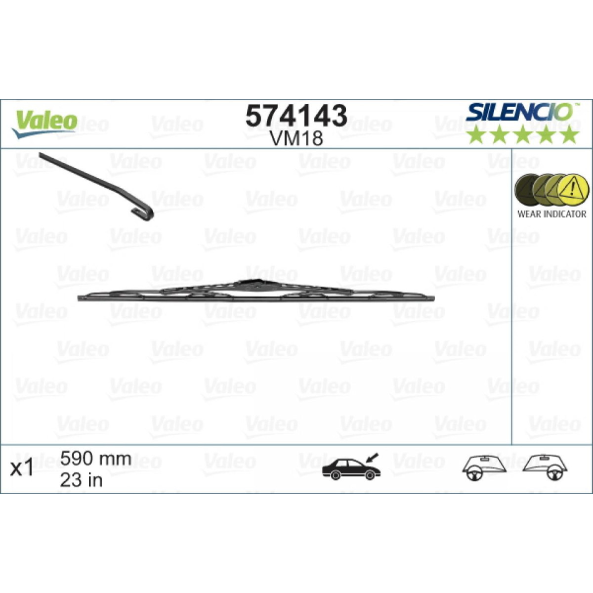 Tīrītājs Valeo Silencio Performance VM18, 590 mm Tīrītājs Valeo Silencio Performance VM18, 590 mm