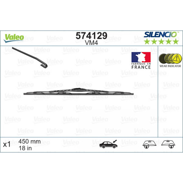 Tīrītājs Valeo Silencio Performance VM4, 450 mm