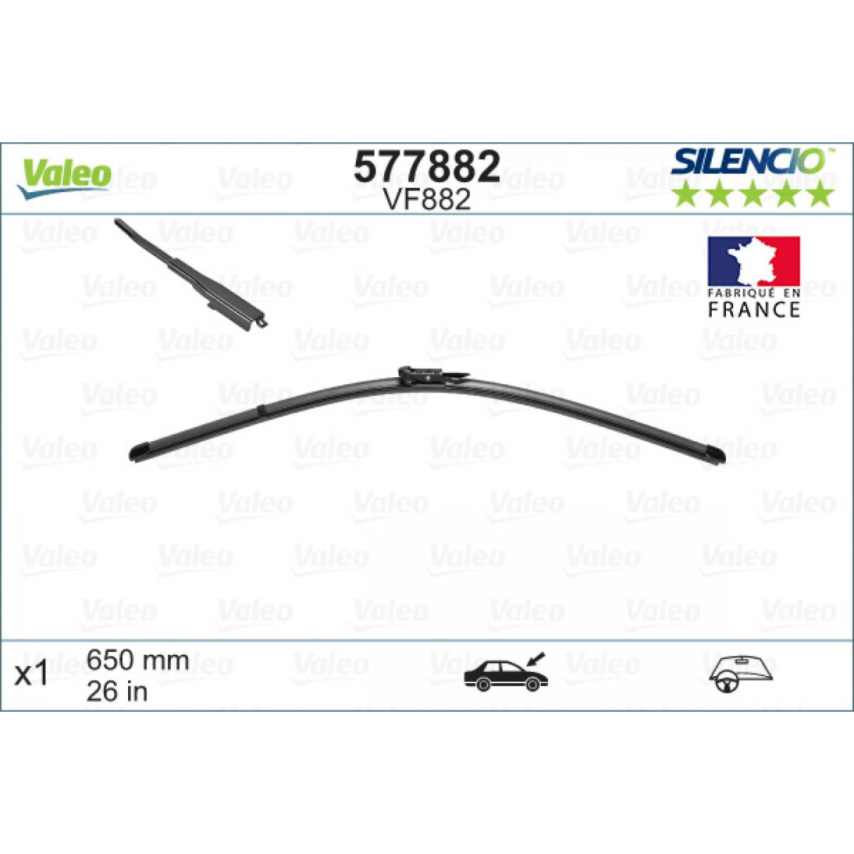 Tīrītājs Valeo Silencio VF882, 650 mm Tīrītājs Valeo Silencio VF882, 650 mm