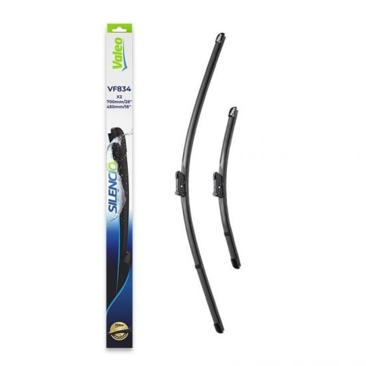 Tīrītāju komplekts Valeo Silencio VF834, 700/450 mm