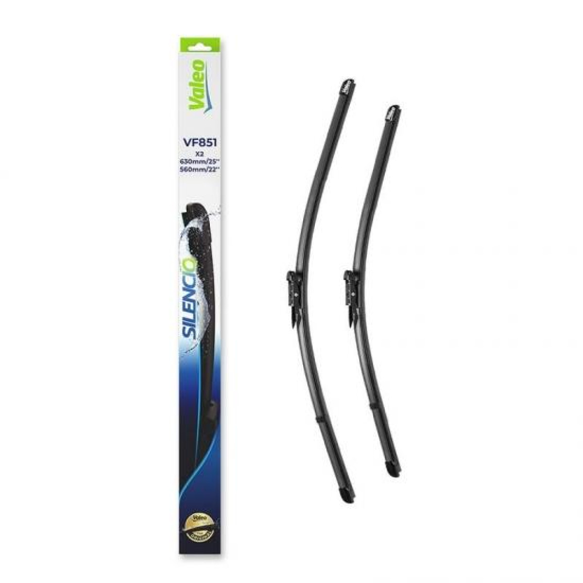 Tīrītāju komplekts Valeo Silencio VF851, 630/560 mm Tīrītāju komplekts Valeo Silencio VF851, 630/560 mm