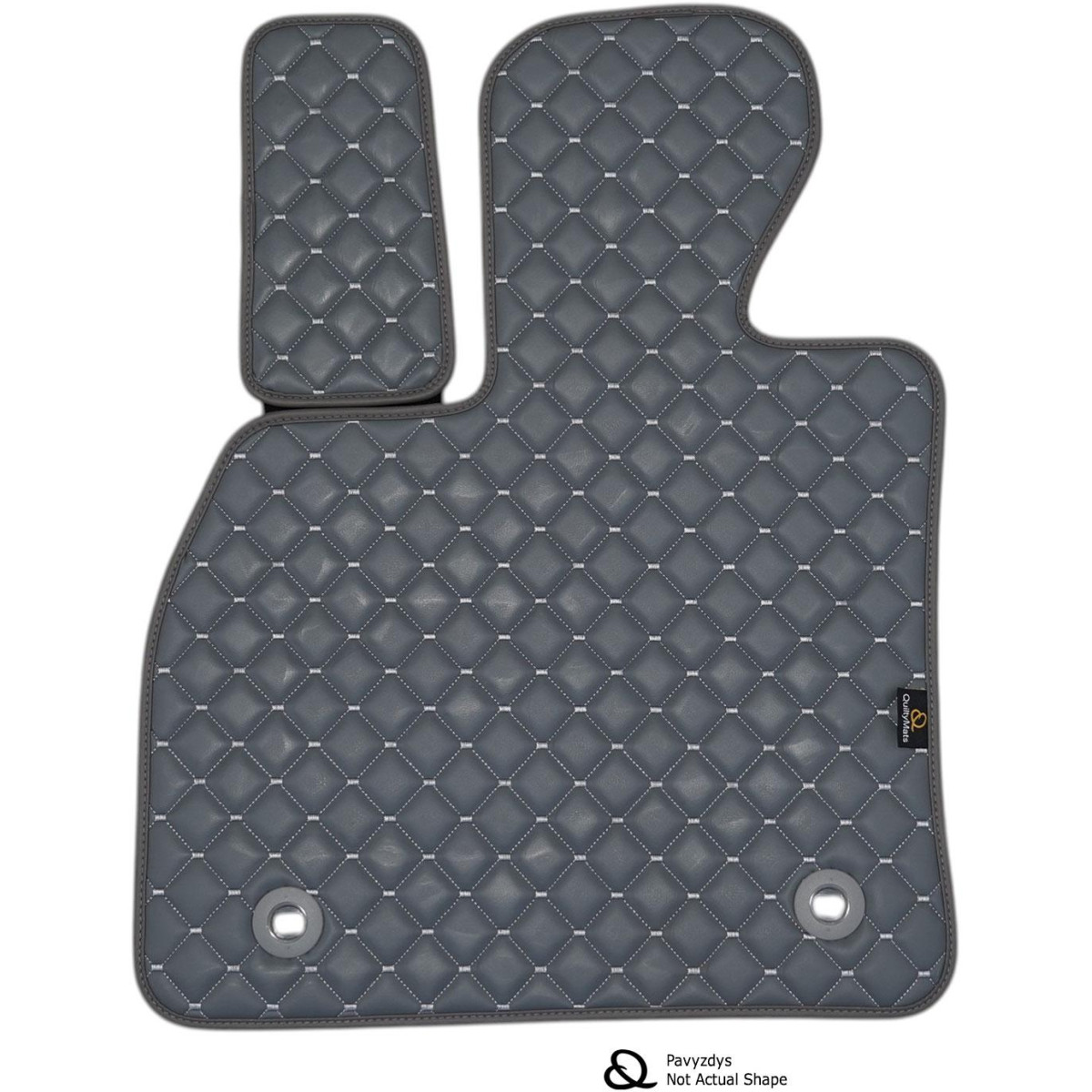 Eko ādas paklājiņi QuiltyMats MG HS no 2024g. (Hibridas) (Pelēks / pelēkas šuves)