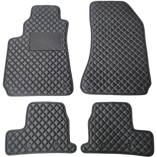 Eko ādas paklājiņi QuiltyMats ALFA Romeo BRERA 2005-2010g. (Melna / melnas šuves)