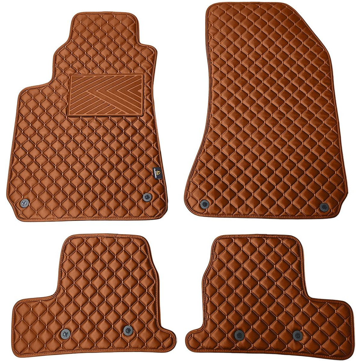 Eko ādas paklājiņi QuiltyMats ALFA Romeo BRERA 2005-2010g. (Brūns / brūnas šuves)