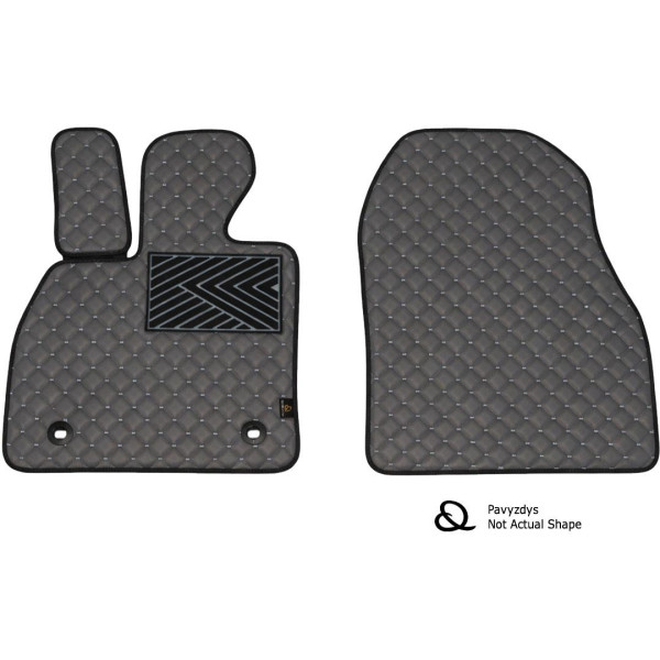 Eko ādas paklājiņi QuiltyMats OPEL COMBO 2012-2017g. (Pelēks / pelēkas šuves)