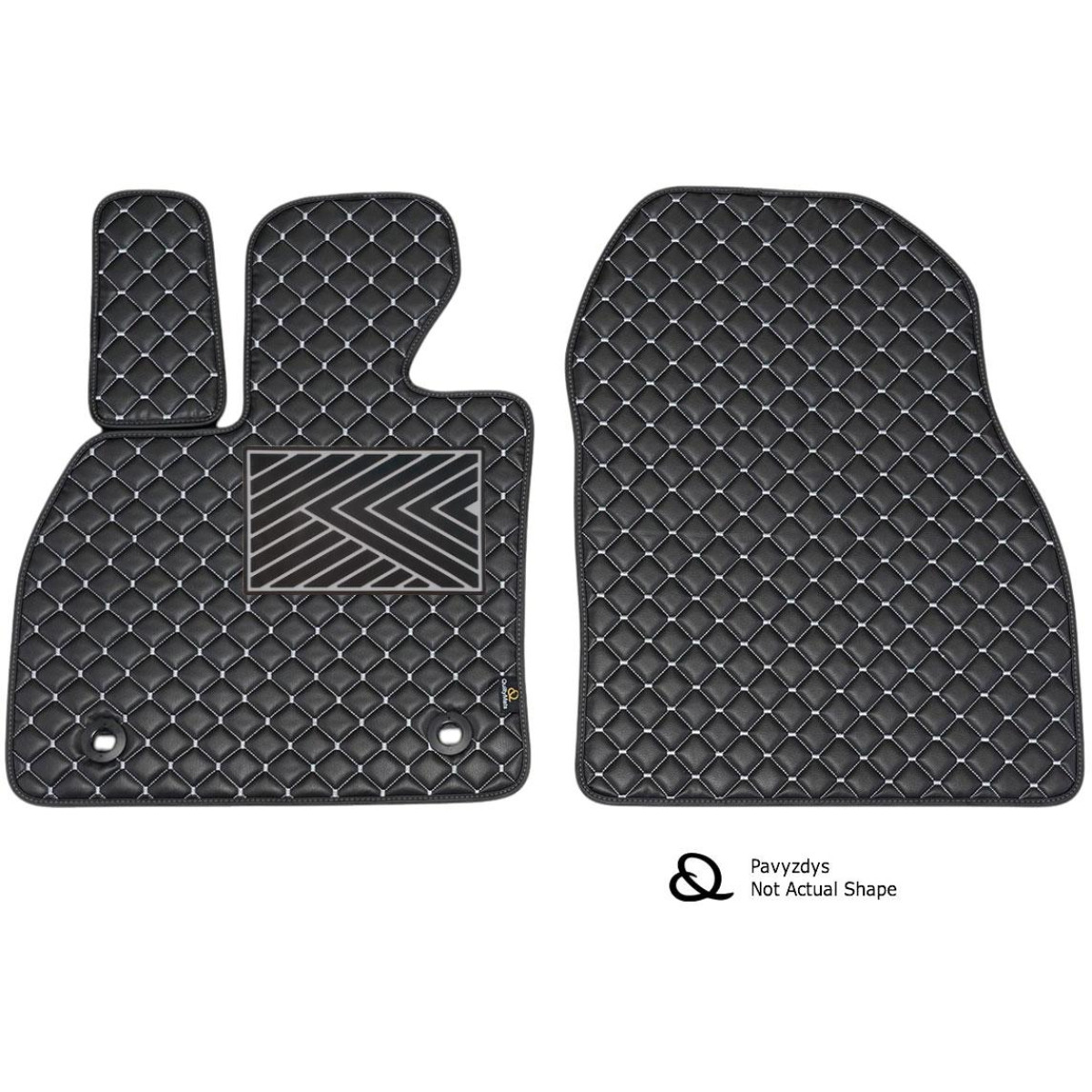 Eko ādas paklājiņi QuiltyMats MG CYBERSTER no 2023g. (Melna / sarkanas šuves)